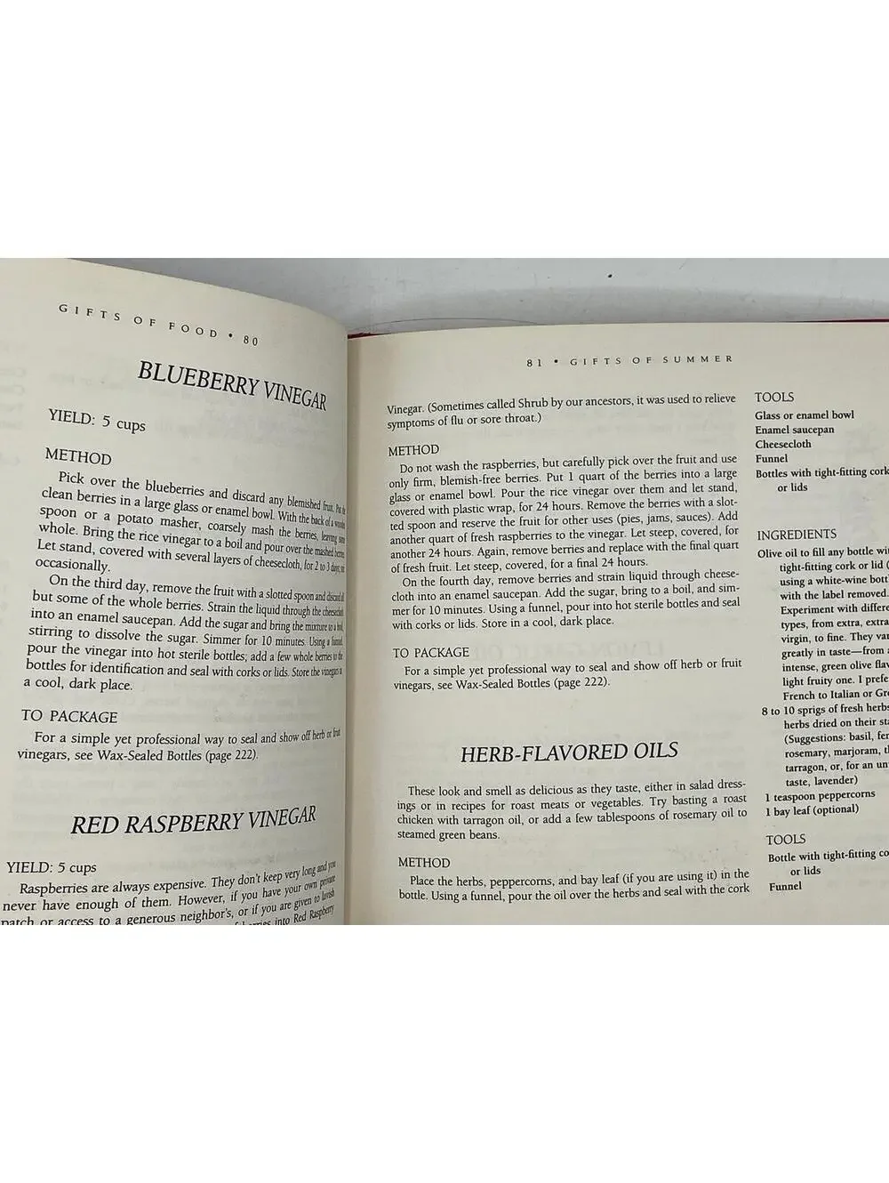 Vintage Cookbook: The Gift of Food by Susan Costner, 1984 Hardcover